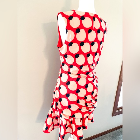 NWT Anthropologie Hutch Sleeveless Shirred Asymmetrical Ruffle-Hem Dress Polka - Picture 12 of 14